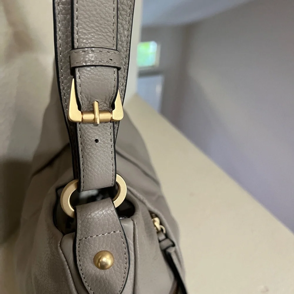 LODIS Women's Majestic Grey Leather Hobo Side Pockets Bag Shoulder‎ Bag